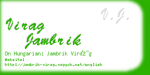 virag jambrik business card